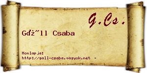 Gáll Csaba névjegykártya
