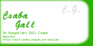 csaba gall business card